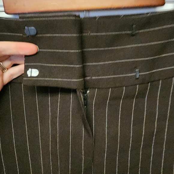 Vintage y2k Brown Pinstripe Mini Skirt - Picture 3 of 6